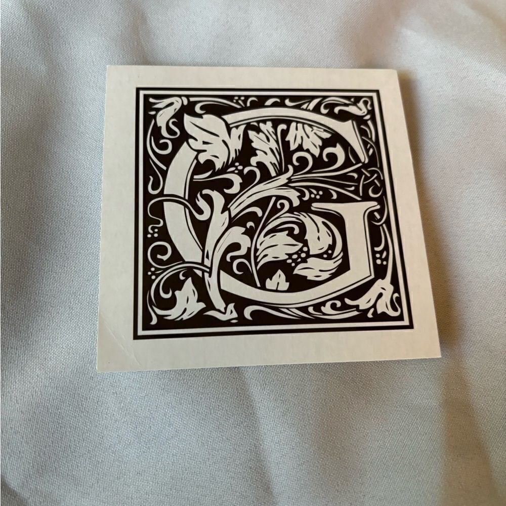 🧨💵⚡️ 4.5” NEW! “G” Square Monogram Letter Print Ready to be Framed